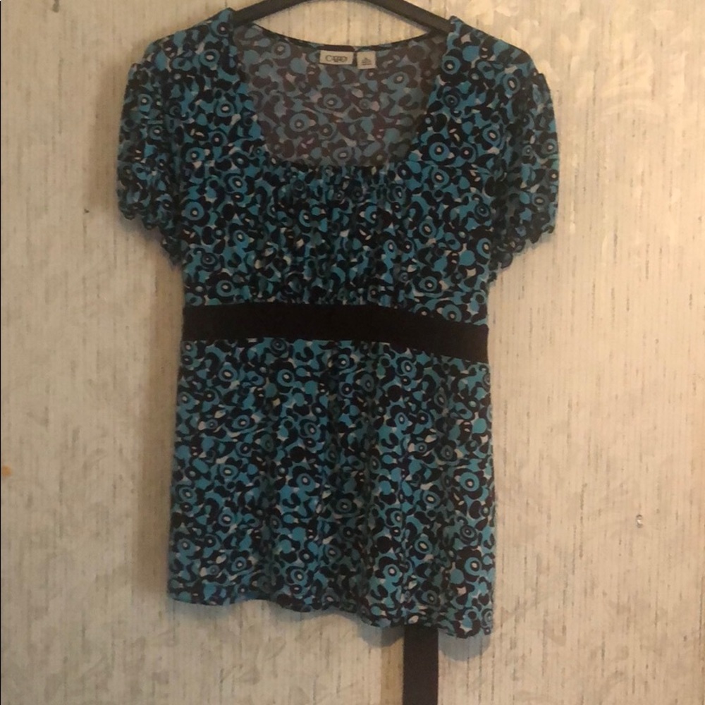 Cato blue and brown blouse